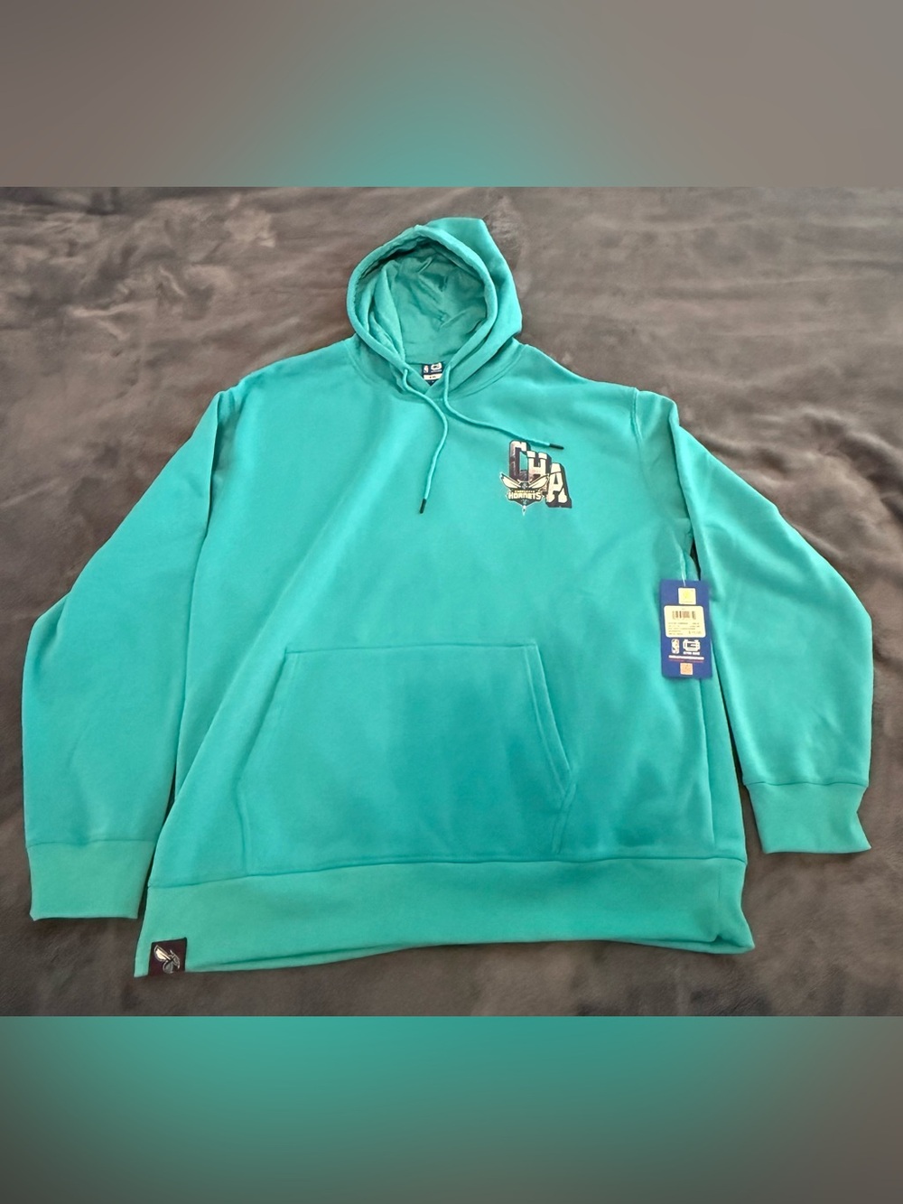NWT NBA Charlotte Hornets "Queen City" Teal Fleece Hoodie XXL